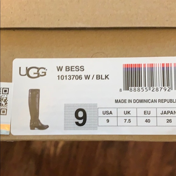 Ugg Bess over the knee black leather boots - Picture 7 of 8